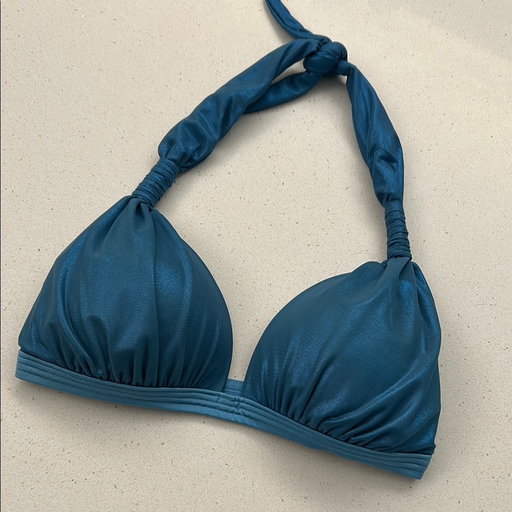 VENUS Goddess Push-Up Vibrant Blue Sparkly Bikini Top